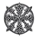 Celtic cross tattoo design idea