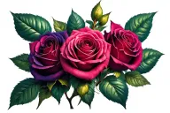 3 Roses dark for cover tattoo design idea