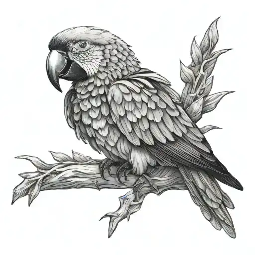macaw tattoo design idea