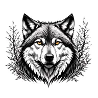 wolf tattoo design idea