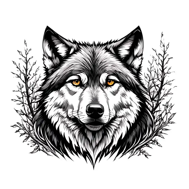 wolf tattoo design idea