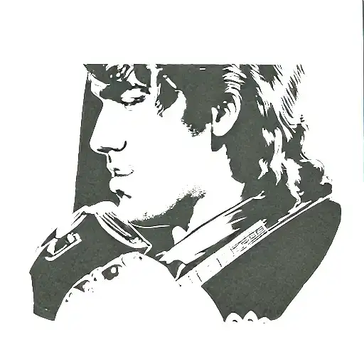 Elvis profile in 1st line tattoo design idea