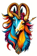 capricorn and sagittarius mix symbol intertwined tattoo design idea