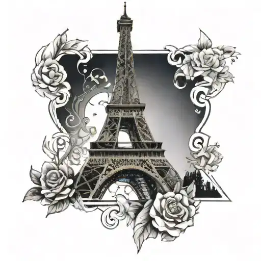 tour eiffel tattoo design idea