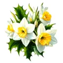 Holly And Narcissus tattoo design idea