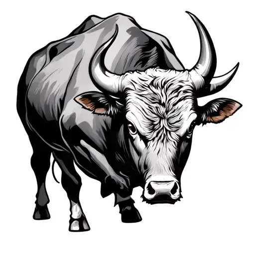 Bucking Bull tattoo design idea