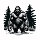 Bigfoot tattoo design idea