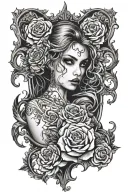 women's gothic sleeve tattoo tattoo design idea