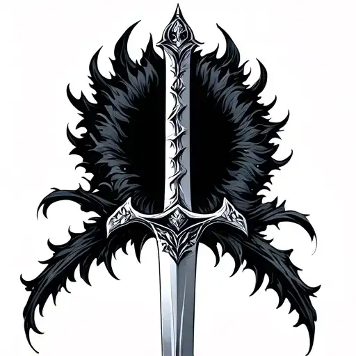 sword from black clover tattoo design idea
