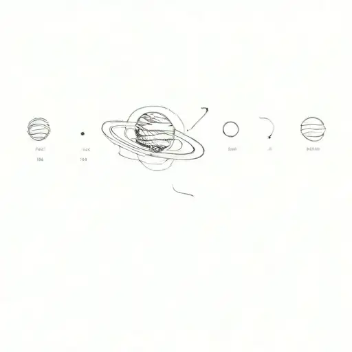 a diagram of the solar system tattoo design idea