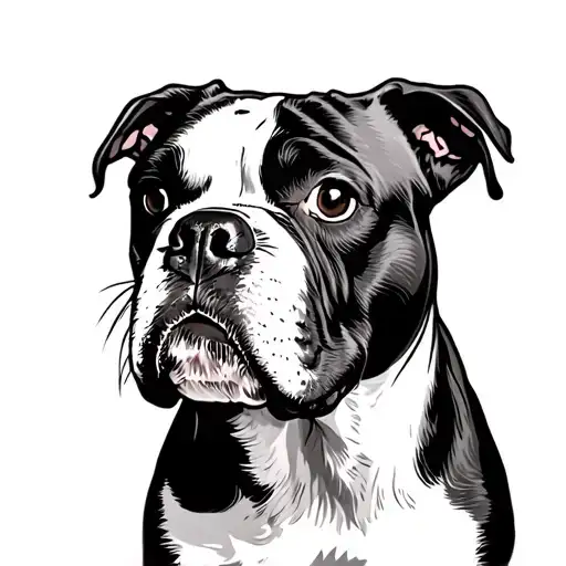 Roxy American Bulldog tattoo design idea