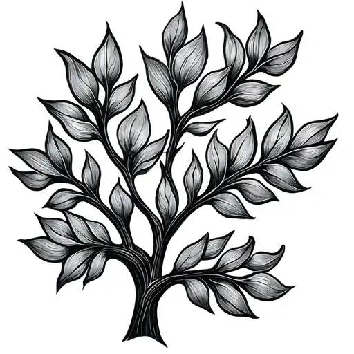 A very small and gentele elongated tattoo for a mother, that symbolizes her 3 daughters. It must include  three branches tattoo design idea