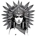 Aztec Princess tattoo design idea
