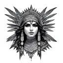 Aztec Princess tattoo design idea