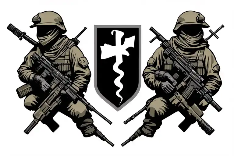 Army medical combat iraq tattoo design idea