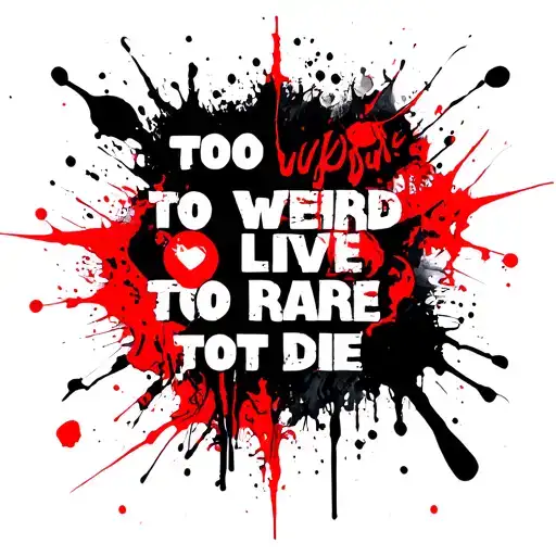too weird to live too rare to die tattoo design idea