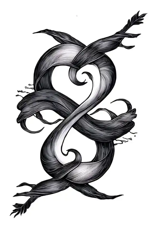 agape love family 360 degrees infinity symbol tattoo design idea