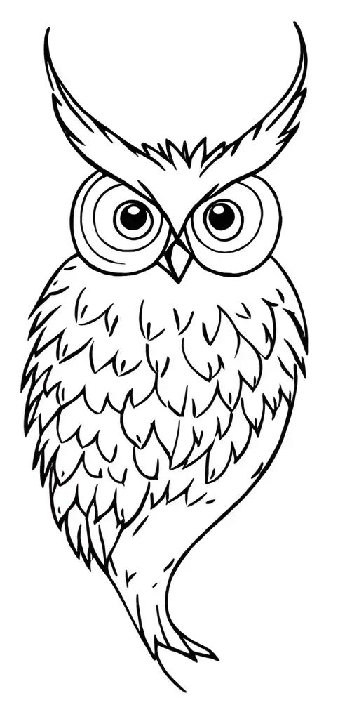 forest owl hedgehog tattoo design idea