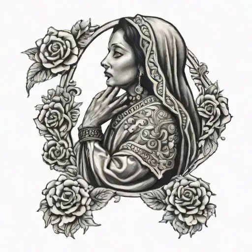 Virgin of the Solitude of Acamixtla Guerrero tattoo design idea