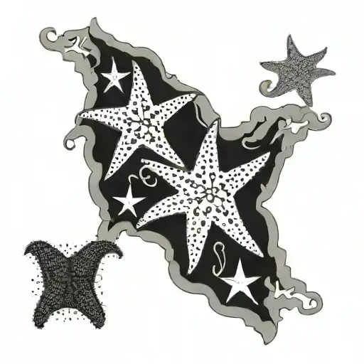 starfish  trampstamp design tattoo design idea