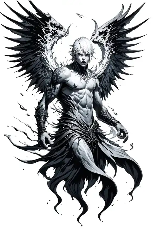 berserk eclipse griffith behelith in water darken everything tattoo design idea