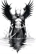 berserk eclipse griffith behelith in water darken everything tattoo design idea