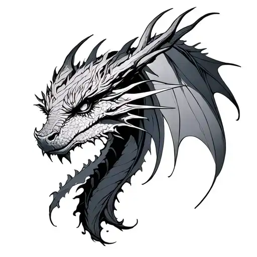 Ariavalia the dragon queen tattoo design idea