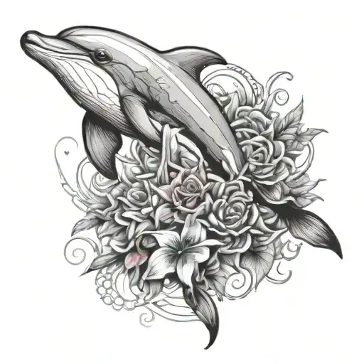 Dolphin and Tamaraws tattoo design idea