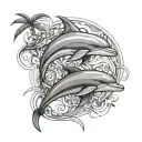 Dolphin and Tamaraws tattoo design idea