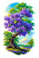 jacaranda tree tattoo design idea