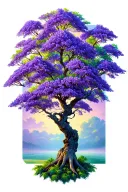 jacaranda tree tattoo design idea