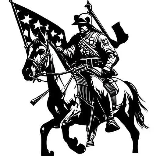 cavalry scout tattoo army tattoo design idea