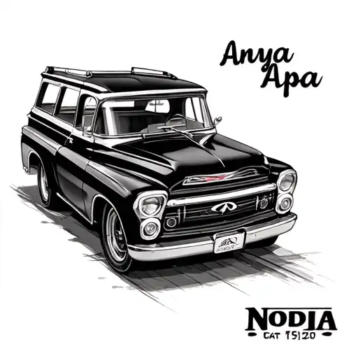 Infiniti Anya Apa 1973 1955 Chevy nomad tattoo design idea