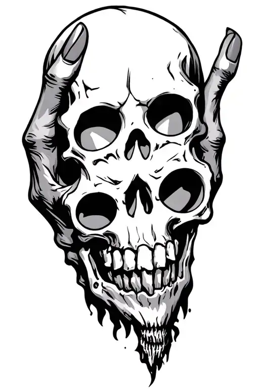 five finger death punch brass knuckles tattoo design idea