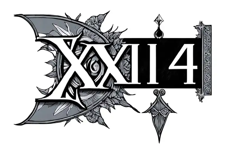 exodus 14:14 roman numerals tattoo design idea