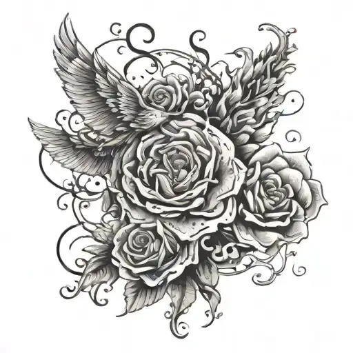 Sure! Here I present you a tattoo design that incorporates the phrases you provided me:*Design:*The design consists of tattoo design idea