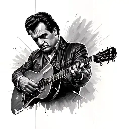 Johnny Cash tattoo design idea