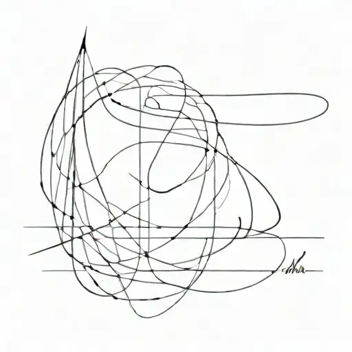 Pulse line with Michelle gustav and dion written in lines tattoo design idea