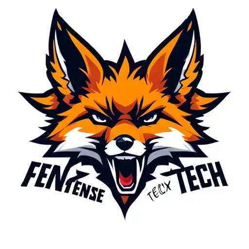 "Fenix Defense Tech" Military Style Fox Head with Phoenix Body with strength logo tattoo design idea