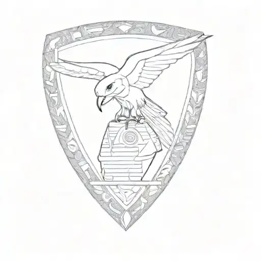 egyptian eagle tattoo design idea