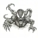 Venom feom spiderman tattoo design idea