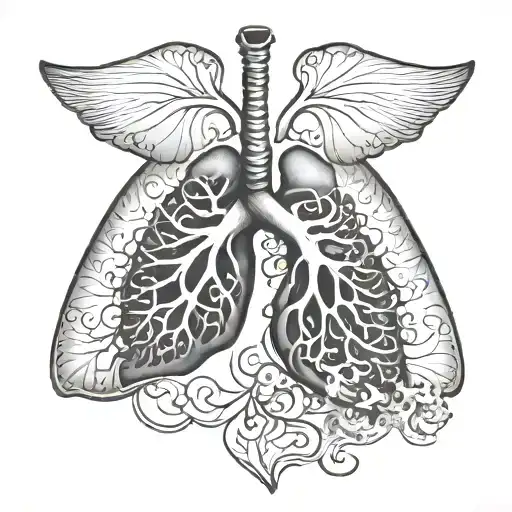 Lung tattoo design idea