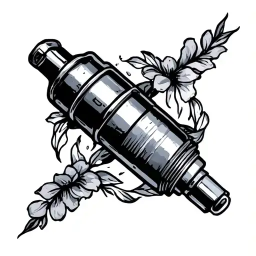 Spark plug with lei and 1987 tattoo design idea