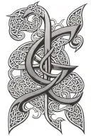 spearhead Celtic knotwork design incorporating tattoo design idea