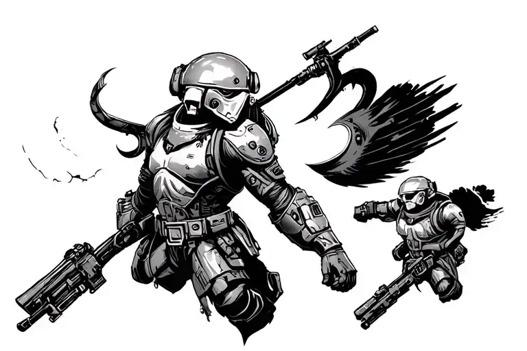 helldivers tattoo design idea