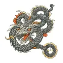 Ouroboros dragon tattoo design idea