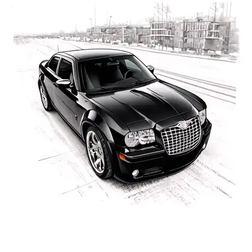 2006 chrysler 300 rear end srt tattoo design idea