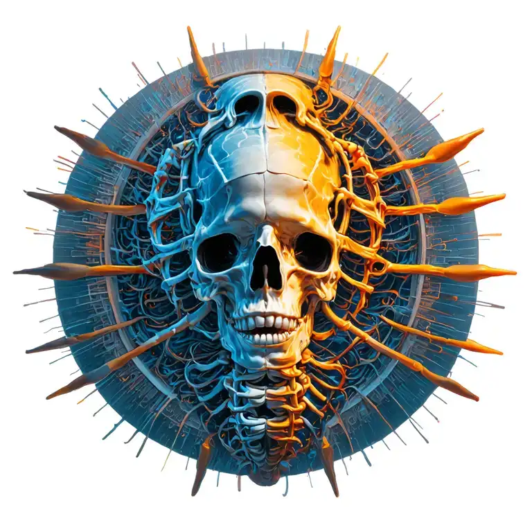 Core ConceptSpine as the Axis / Main Channel: Your spine becomes the central axis of energy — the “main highway” of you tattoo design idea