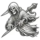 Casper + Grim Reaper tattoo design idea