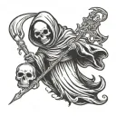 Casper + Grim Reaper tattoo design idea